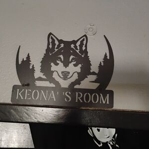 Wolf Design Metal Wall Art - Black